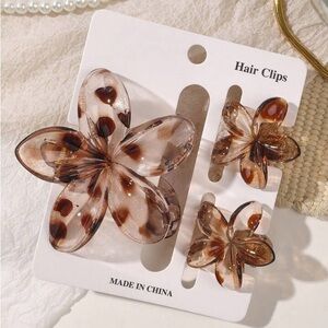 Leopard Print Hair Clip Set